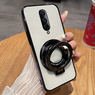 妙之選一加8手機殼1加8pro保護硅膠套全包防摔OnePlus透明por軟殼IN2010新款2020一十八男女8p感帶支架創(chuàng  ) 【炫酷黑】透明電鍍送全屏膜+支架 一加 8 Pro