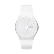 斯沃琪Swatch斯沃琪瑞士手表原創(chuàng  )炫彩系列簡(jiǎn)約雙歷石英學(xué)生男女表 凈白無(wú)邪2.0 SO29W704-S14