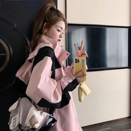 唐努烏沖鋒衣美式登山三合一沖鋒衣女春秋款情侶款可拆卸帽學(xué)生外套 粉色【單外套情侶款】 S 【80-95斤】