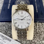 【二手99新】浪琴（LONGINES）男表博雅系列 商務(wù)休閑男士超薄自動機械手表 瑞士品牌天文臺認證 34.5mm 羅馬白盤 L4.809.4.11.6