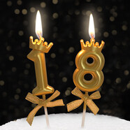 極度空間 生日蠟燭生日裝飾蛋糕裝飾生日派對成人禮布置皇冠蝴蝶結(jié)2個裝