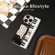 CARE CASE鋼琴小貓方形手機(jī)殼 適用于蘋果iPhone 16 15 14 Pro Max  原創(chuàng)設(shè)計(jì) 創(chuàng)意可愛風(fēng)卡通 藝術(shù)有趣ins 鋼琴小貓方形手機(jī)殼 iPhone 16 Pro Max