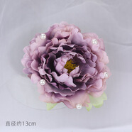 歐陽(yáng)先生超仙絹花發(fā)飾釘珠花朵發(fā)夾 漢服邊夾女復(fù)古珍珠花夾兒童花花發(fā)卡 秋色-紫色