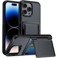 新品適用iPhone16插卡手機(jī)殼15ProMax二合一翻蓋錢包保護(hù)套蘋(píng)果14 黑色 iPhone16ProMax(6.9)