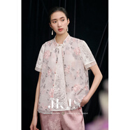 JK&JS【芳菲】國風(fēng)重工刺繡馬甲背心輕薄夏季新款新中式網(wǎng)紗上衣高級感 粉花繞 S