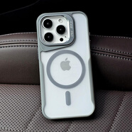 適用蘋(píng)果16手機(jī)殼13金屬iPhone15promax磁吸磨砂14防摔手機(jī)保護(hù)殼套 鏡頭隱形支架【鈦灰】樂(lè)酷小蠻腰磨砂磁吸殼x側(cè) iPhone 13 Pro