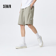 Semir森馬【涼感抗菌】休閑褲男夏季時(shí)尚通勤風(fēng)寬松五分短褲 煙灰卡50510 M 170/74A