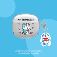 米獅適用榮耀Earbuds X6無線藍(lán)牙耳機(jī)保護(hù)套honor榮耀earbudsx6透明耳機(jī)殼 [透明親親叮當(dāng)貓] 榮耀Earbuds X6