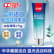 中華魔力迅白牙膏 酷爽薄荷味清新口氣170g 冰極薄荷170g*1支