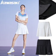 川崎（KAWASAKI）羽毛球服 運(yùn)動(dòng)短裙女防走光半身裙 SK-K2781 白色 M 