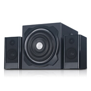 惠隆臺式電腦筆記本多媒體音響2.1重低音炮桌面家用有源藍(lán)牙U盤音箱 黑木色30K