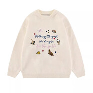 LDBE藏藍色毛衣女秋冬2026新款軟糯韓系穿搭慵懶風(fēng)長(cháng)袖針織衫上衣圓領(lǐng) 奶杏色 L