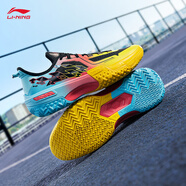 李寧（LI-NING）桀驁-低幫丨籃球鞋男鞋夏季透氣網(wǎng)面輕量高回彈實(shí)戰(zhàn)比賽鞋ABFU019 【淬火】黑色-5 43