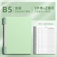 思進(jìn)艾賓浩斯英語(yǔ)單詞本記憶本遺忘記憶曲線(xiàn)考研背單詞復習計劃表大學(xué)考研專(zhuān)用專(zhuān)升本四級六級日語(yǔ)默寫(xiě) B5淺綠1外殼2本替芯