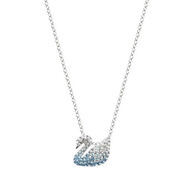 SWAROVSKI 施華洛世奇項(xiàng)鏈經(jīng)典款天鵝水晶鎖骨毛衣鏈 生日七夕禮物送女友 小號漸變藍(lán)天鵝 5512094