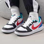 耐克（NIKE）官方艦店女鞋Court Borough Low簡(jiǎn)版空軍一號休閑鞋輕便低幫板鞋 HF0742-161/黑白紅藍 38