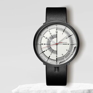 ISSEY MIYAKE三宅一生白表盤(pán)皮革表帶情侶款機械表日本進(jìn)口手表NYAK003Y