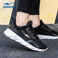 鴻星爾克（ERKE）女鞋運動鞋跑步鞋2025冬季新款爾克網(wǎng)面輕便網(wǎng)鞋透氣休閑鞋女跑鞋 正黑3254 39