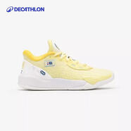迪卡儂NBA官方授權籃球鞋減震耐磨湖人勇士低幫鞋運動(dòng)籃球鞋 勇士-淺黃色-大碼 46