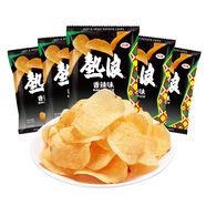 四洲 熱浪薯片50g 膨化食品聚會郊游休閑零食 熱浪香辣味*5包