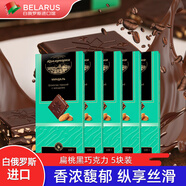 康美納卡 白俄羅斯進(jìn)口 高濃度 精選純可可脂牛奶果仁巧克力黑巧克力100g 扁桃仁黑巧克力（56%可可）*5塊