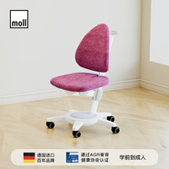moll 德國Maximo兒童學習椅轉(zhuǎn)椅升降椅學習椅靠背坐墊可調(diào) ted-玫瑰【新色】 灰腿
