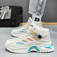 鬼八哥鞋子男春季男鞋透氣網(wǎng)面休閑鞋潮流百搭板鞋男士戶(hù)外跑步運動(dòng)鞋 MD-F6666藍色 春秋款 41