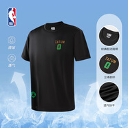 NBA官方夏季男女情侶哈利伯頓運動(dòng)t恤戶(hù)外寬松短袖速干衣籃球服上衣 塔圖姆/速干T恤（黑色） XL
