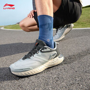 李寧（LI-NING）男鞋運(yùn)動(dòng)鞋子男2025春夏季新款緩震跑步鞋輕便軟底戶外休閑旅游鞋 迷霧灰/冷檀黑 42