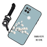 膜思維 榮耀Play5T手機殼防摔KOZ-AL40保護套全包硅膠磨砂男女簡(jiǎn)約卡通軟殼 淡雅蘭亭（殼+掛繩）#TF