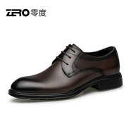 零度Zero男士皮鞋2025秋季新款真皮柔軟質(zhì)感百搭正裝鞋舒適輕量商 咖啡色 41