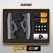 八哥（Bage）男鞋2024新款網(wǎng)面透氣時(shí)尚板鞋男學(xué)生軟底輕便運(yùn)動(dòng)休閑鞋男 黑灰 44