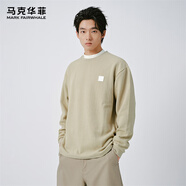 馬克華菲【滿(mǎn)印提花】長(cháng)袖T恤男士25春季時(shí)尚潮牌寬松百搭休閑上衣套頭T恤 701卡其（廓型版） L （高170-175重65-70）