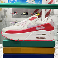 耐克（NIKE）女鞋2025年夏季新款AIR MAX 90 LV8厚底氣墊鞋緩震透氣運動鞋跑步 HF5073-133白紅配色/LV8雙氣墊 37.5