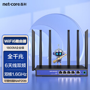 磊科（netcore）B18千兆企業(yè)無線路由器 wifi6雙頻1800M無線家用商用高速路由 支持IPTV/Mesh組網(wǎng)/策略路由