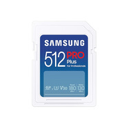 SAMSUNGSAMSUNGSDXC SDHC存儲卡游戲機數(shù)碼單反相機電腦硬盤容量擴容車載SD卡點讀機音響 PRO Plus 512G(讀180/寫130)
