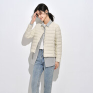 YALOO雅鹿2024新款輕薄羽絨服內(nèi)膽女短款時(shí)尚流行百搭粉色減齡洋氣大碼外套 米白 M 推薦90-105斤