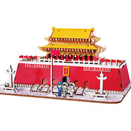 玩控 3d木質(zhì)拼插立體拼圖中國傳統(tǒng)古代建筑拼裝房子木制模型手工diy 天安門（升級款）