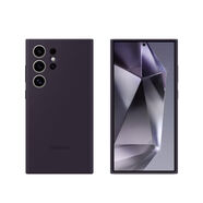 三星（SAMSUNG）通用原裝S24ultra手機殼S24+保護套原裝液態(tài)硅膠Galaxy S24全包防摔S2 膚液態(tài)硅膠殼深紫色原封盒裝 三星GalaxyS24