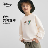 迪士尼（Disney）童裝男女童兒童衛(wèi)衣2025年春秋新款上衣寶寶套頭T恤唐老鴨衣服 米白 160
