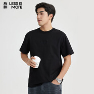 利郎 LESS IS MORE【多彩呼吸棉】T恤男純棉LOGO刺繡冰感短袖黑色175