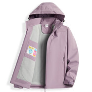 西域駱駝（VANCAMEL）短外套女男2025新爆款加絨風(fēng)衣小個(gè)子防風(fēng)加厚工裝夾克單層沖鋒衣 9930S香芋紫-女【純色】 2XL