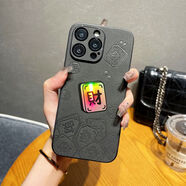 麥煥適用蘋(píng)果17ProMax手機殼 iPhone17/16/17Pro翻毛皮15/16ProMax防摔保護套全包國潮中國風(fēng) 【財-黑色】 蘋(píng)果14Pro