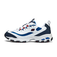 SKECHERS斯凱奇男鞋經(jīng)典情侶熊貓鞋男子休閑運(yùn)動(dòng)鞋厚底緩震老爹鞋 52675/WBLR 白色/藍(lán)色 42.5