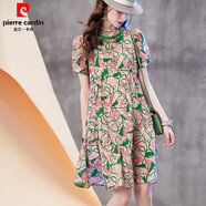 皮爾卡丹（pierre cardin）官方高端香云紗裙子歐洲站真絲連衣裙夏季2025新款高端桑蠶絲氣質(zhì) 品牌旗艦花色 品牌旗艦L