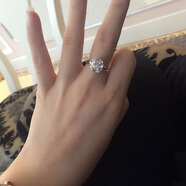 凡愛(ài)公主方形莫桑鉆戒指女925銀求婚結婚戒仿鉆1克拉莫桑石顯大閉口 D色莫桑石 50分