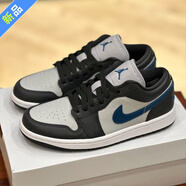 耐克（NIKE）AJ1女鞋男鞋 Air Jordan 1 Low 低幫潮流休閑籃球鞋板鞋 DC0774-040 黑灰藍 39