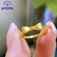 胖東來品質(zhì)k金戒指蝴蝶結(jié)時(shí)尚18K999金在逃公主活口指環(huán)3D硬金可 蝴蝶戒指(可調(diào)節(jié))