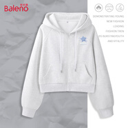 班尼路（Baleno）短款連帽衛(wèi)衣外套女2025年春秋季百搭休閑時(shí)尚款開(kāi)衫親膚透氣上衣