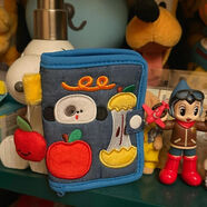 OEMG可愛(ài)帆布錢(qián)包短款拉鏈小巧對折牛仔布燈芯絨卡包零錢(qián)包卡通手拿包 蘋(píng)果小狗 折疊錢(qián)包